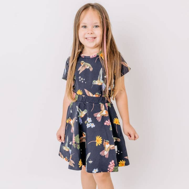 Beija-flores em Volta de Flores-Saia por atacado de walkiddy