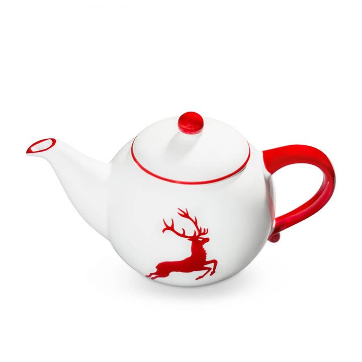 Ruby red deer, teapot 1.5L for wholesale by Gmundner Keramik Handels GmbH