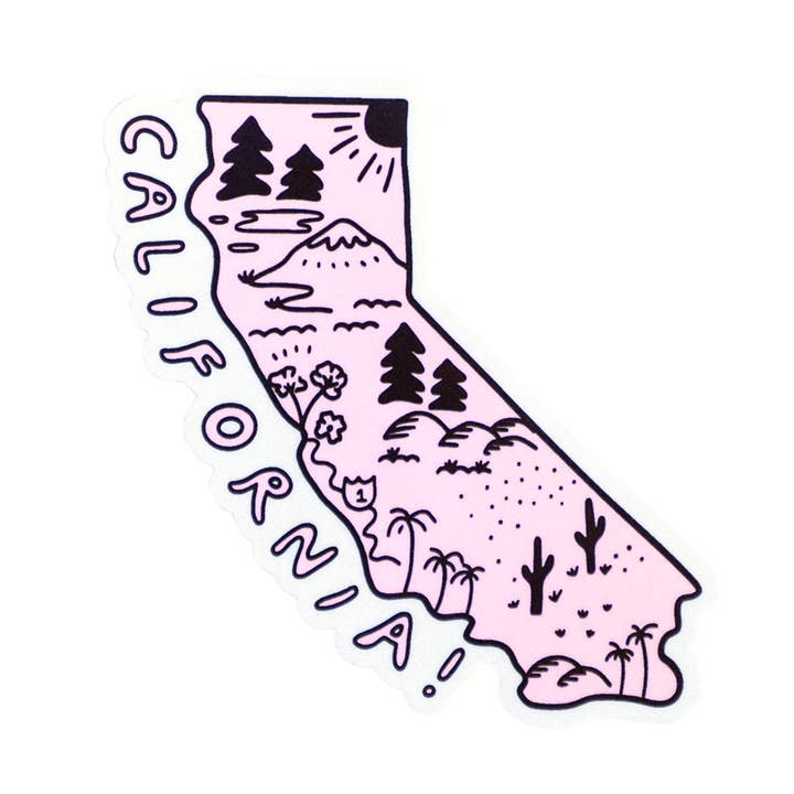 California State Sticker for wholesale by Ink Paper Crafts