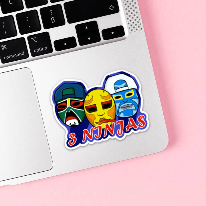 Vida Vintage Co. - Venta al por mayor Pegatina - ¡3 pegatinas Ninjas! - Pegatina Máscaras - Tres ninjas
