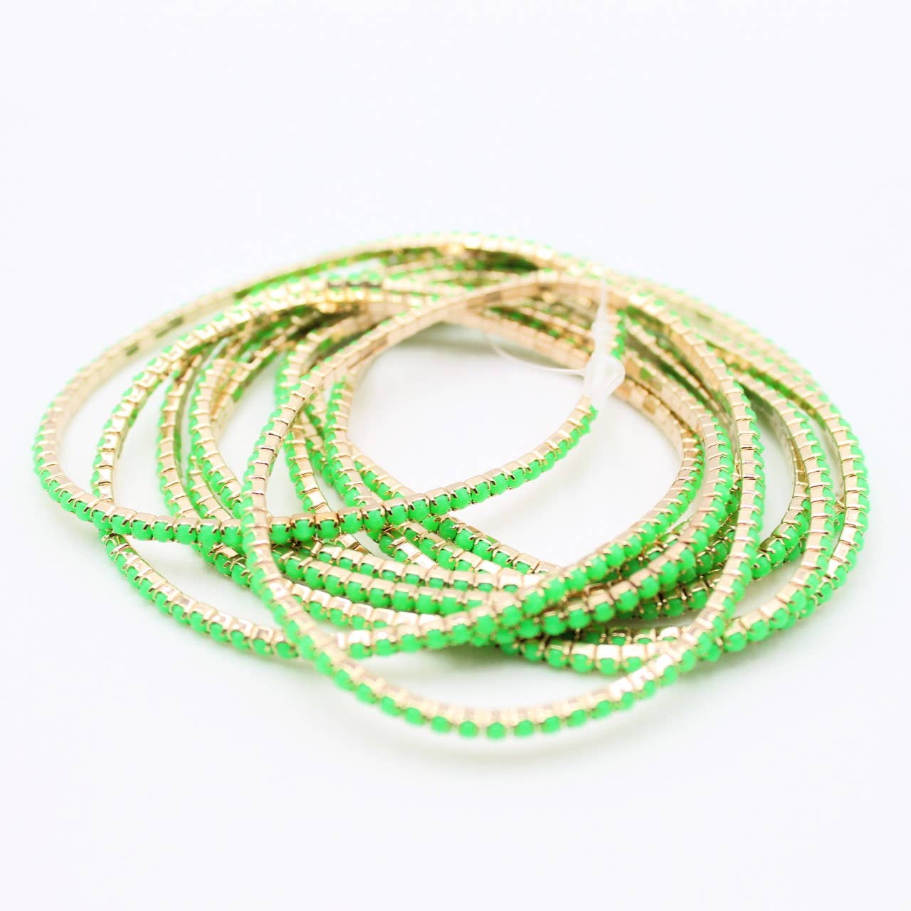 Reference Mode - Wholesale Jewelry Set - Set of 10 gold rhinestone bracelets16