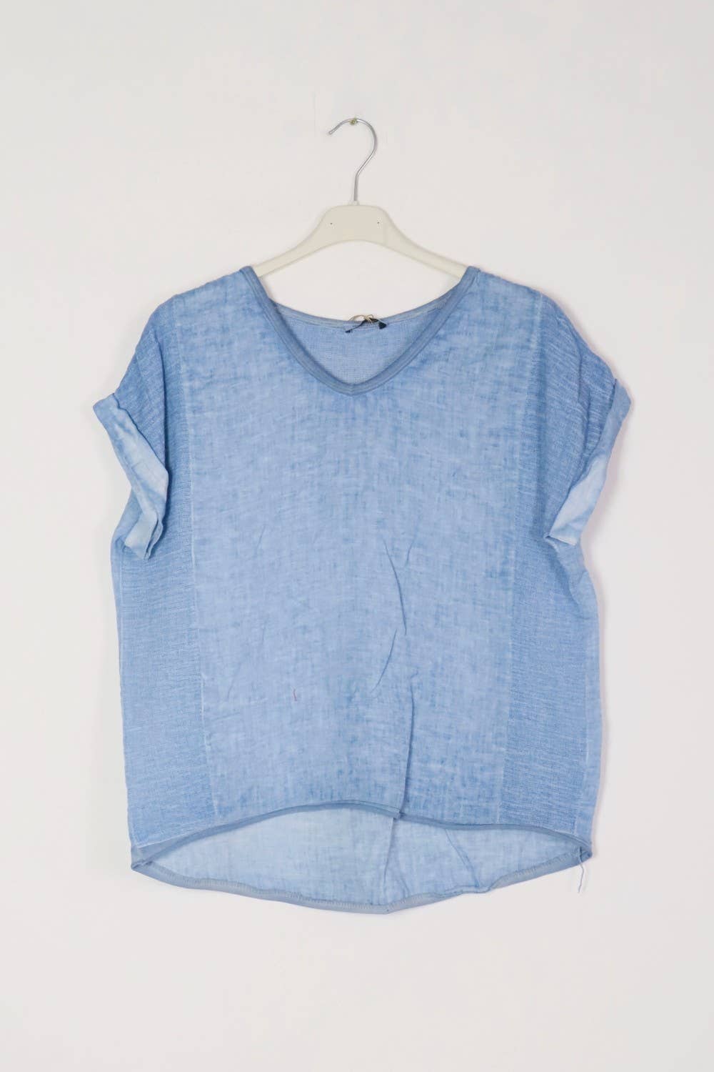 LÉA & LUC - Vente T-shirt – femme - T-Shirt texturé en 100% lin REF. 6511