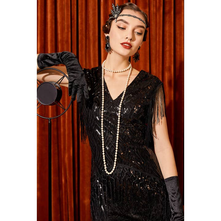 BABEYOND - Venta al por mayor Guantes - Mujer - Guantes largos de satén elásticos de 15" estilo flapper3