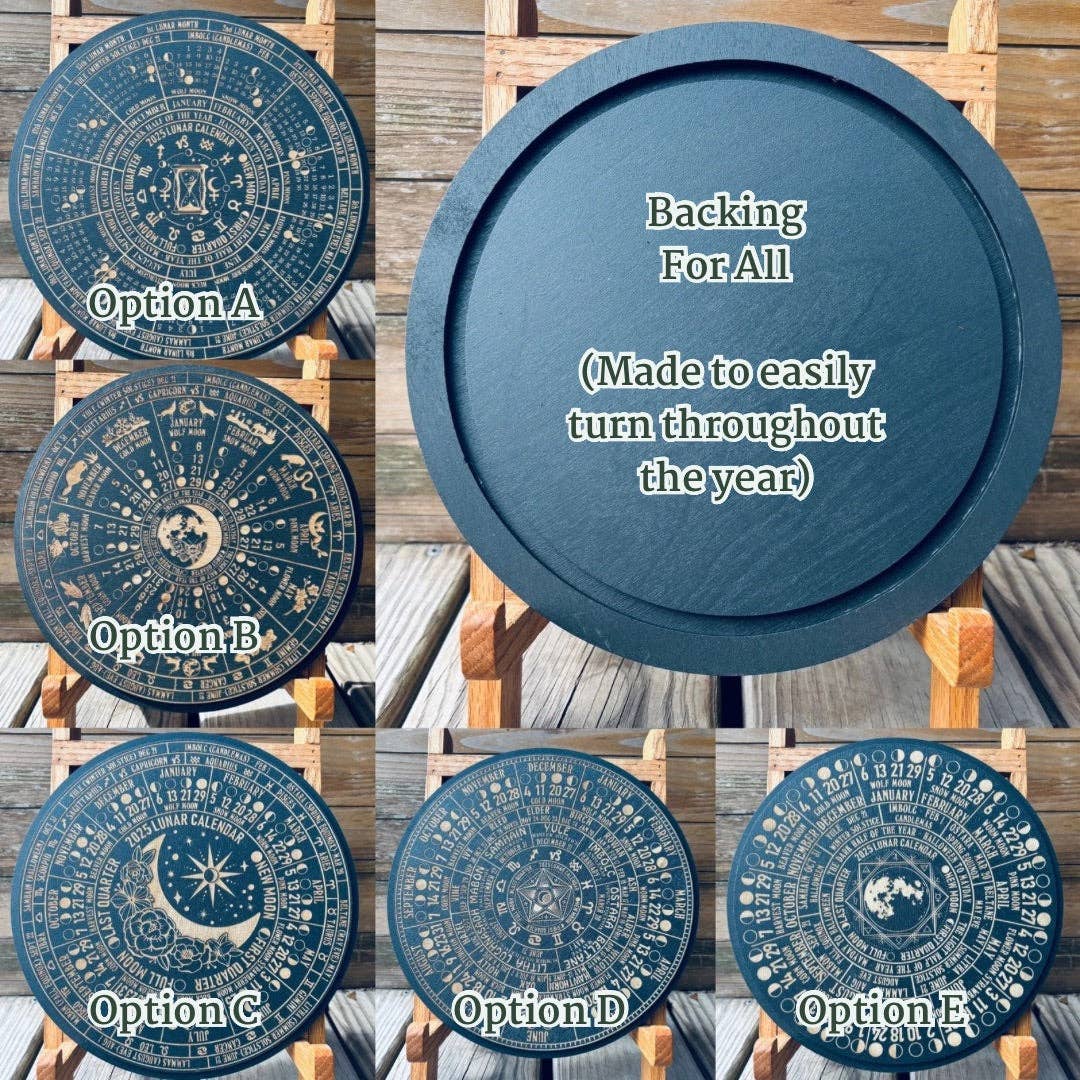 Kraftmir - Wholesale Calendar - Lunar Calendar 2025 Functional Moon Phase Altar Calendar 1