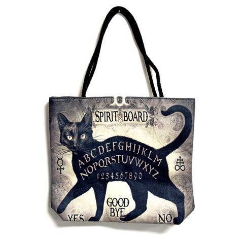 Fantasy Gifts - Wholesale Tote Bag - Unisex - Alchemy Gothic Black Cat Spirit Board Tote Bag