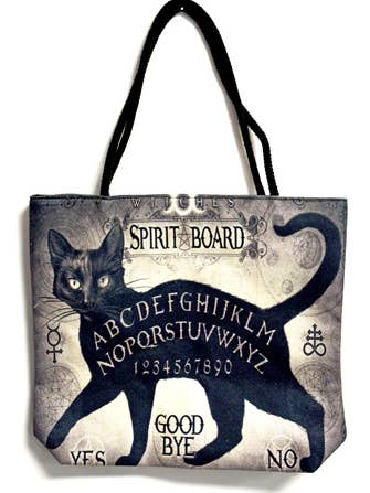 Borsa a Tracolla Alchemy Gothic Black Cat Spirit Board per la vendita all'ingrosso da parte di Fantasy Gifts