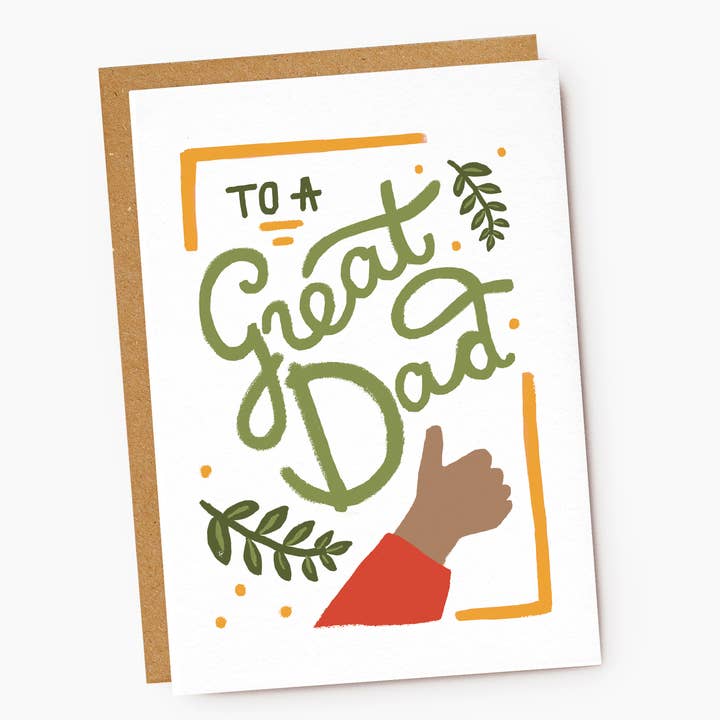 Jade Fisher - Wholesale Father's Day Card - To A Great Dad Thumbs Up Card