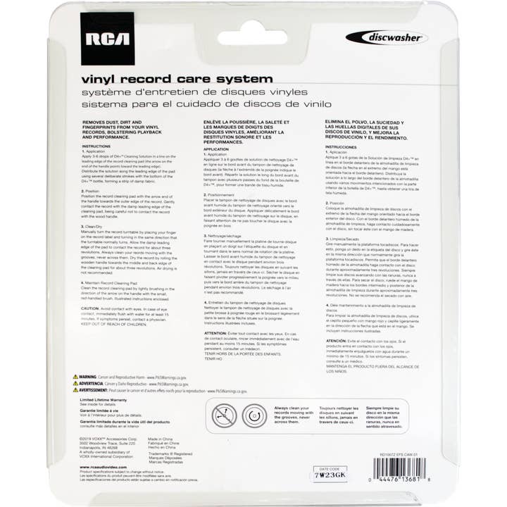 Square Deal Recordings & Supplies - Wholesale All-Purpose Cleaning Spray - Record Cleaner - Discwasher D4+ - With Cleaning Pad & Brush