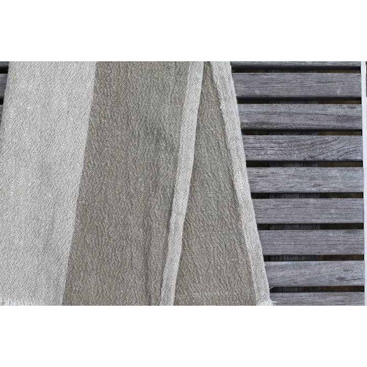 LinenCasa - Wholesale Hand Towel - Linen Guest Towel – Textured – Natural Light Natural Blocks3