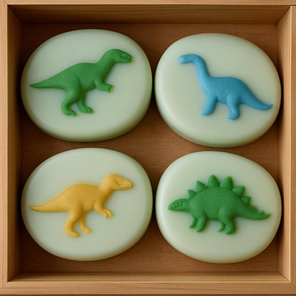 Priscila Leen Arts at Florida Soap Candle - Wholesale Bar Soap - Dinosaur Soap Jurassic glycerin melt and pour handmade toy11