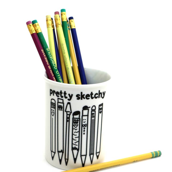 Lenny Mud - Wholesale Pen & Pencil Holder - Pretty sketchy Pen and Pencil cup1
