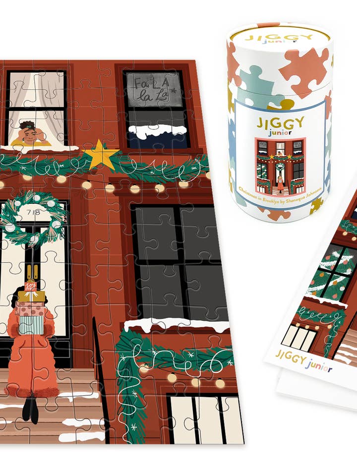 JIGGY Junior 100 pièces : Noël à Brooklyn par Shenequa Johnson pour la vente par JIGGY Puzzles