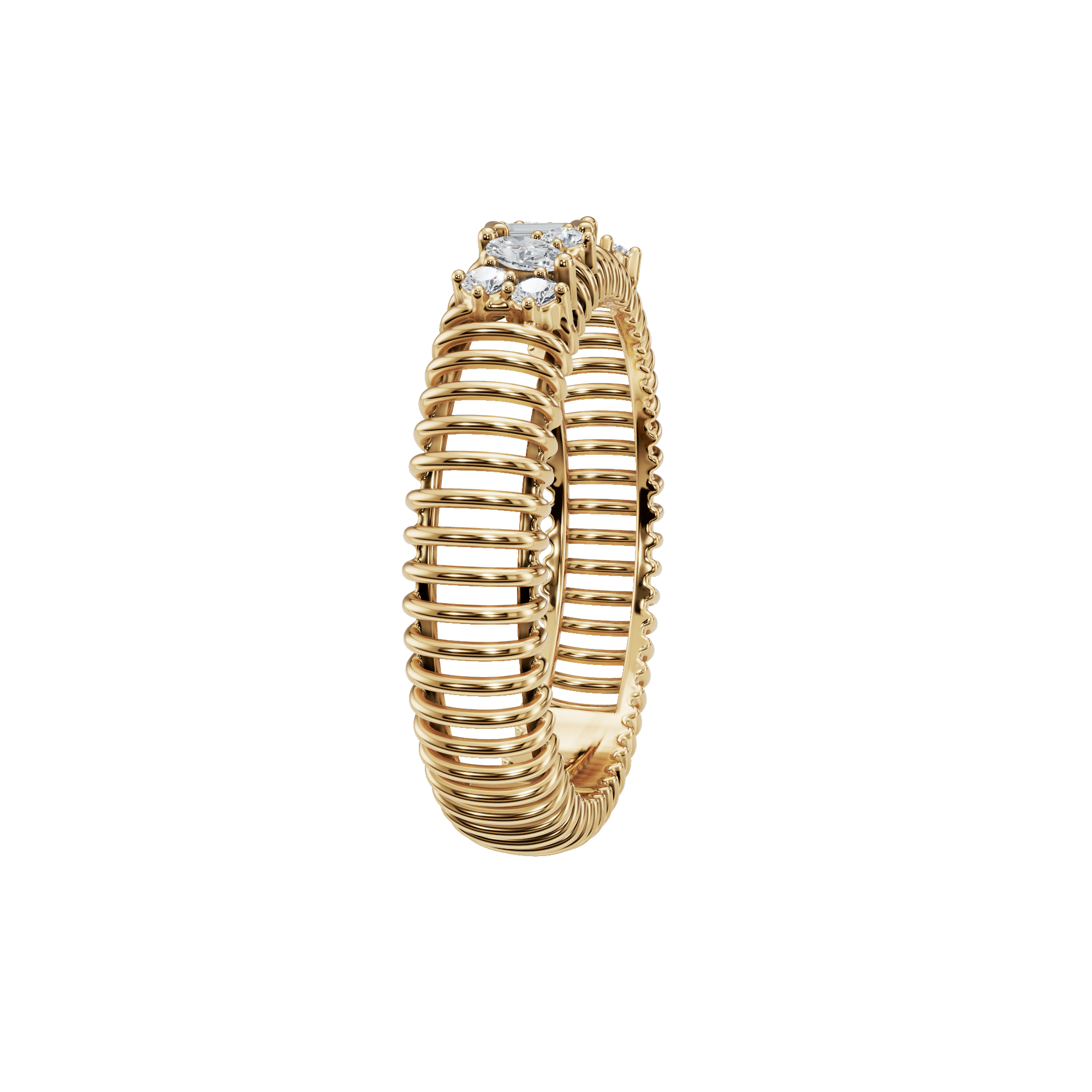 PureYou Jewelry - Wholesale Multi-Stone Ring - 14k Gold Diamond Cluster Ring, Unique Diamond Ring5