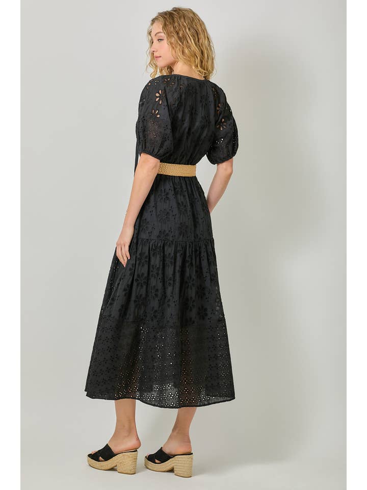 Mystree - Wholesale Dress - Women's - 61037 Puff Sleeve Tiered Eyelet Dress14