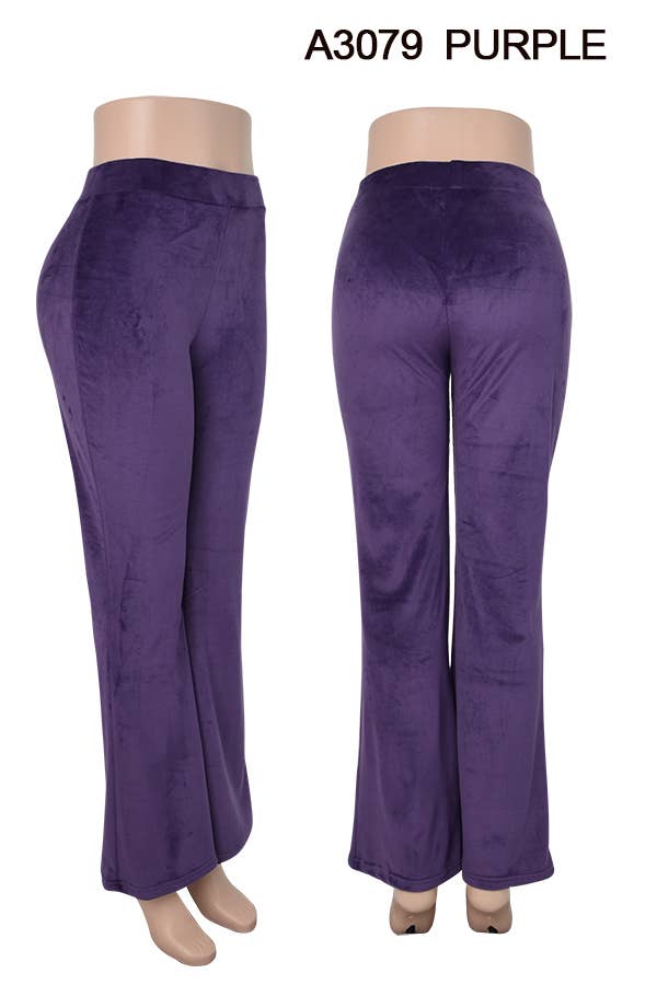 SSImport - Wholesale Pants - Women's - A3079 VELVET FLAIR PANTS MIXED SIZES 12PCS/PACK9