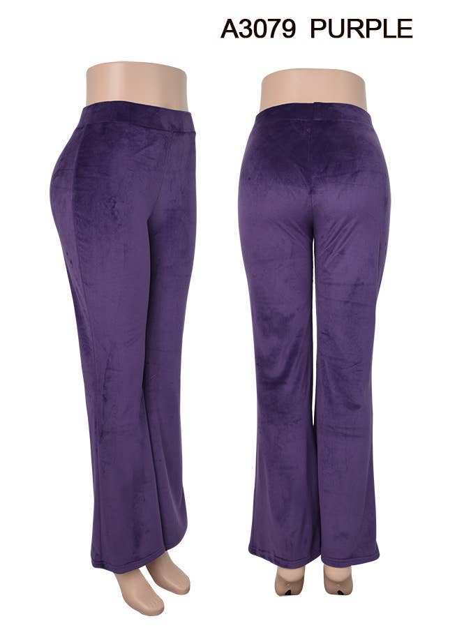 SSImport - Wholesale Pants - Women's - A3079 VELVET FLAIR PANTS MIXED SIZES 12PCS/PACK16