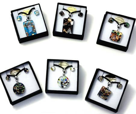 Alice Sturzinger LLC - Vente Parures de bijoux - Coffret de Bijoux en Verre de Murano - Couleurs Assorties