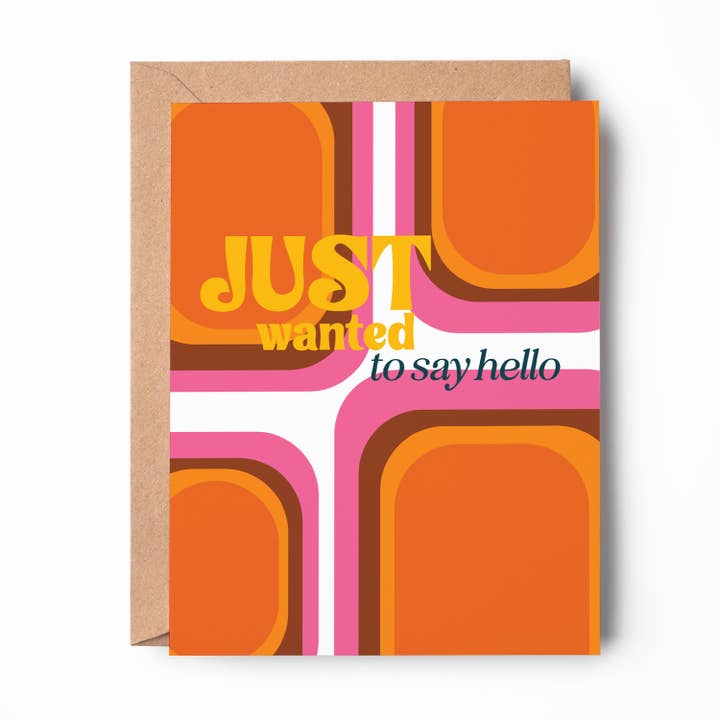 Carte Juste Pour Dire Bonjour pour la vente par GiGi Thomas Designs