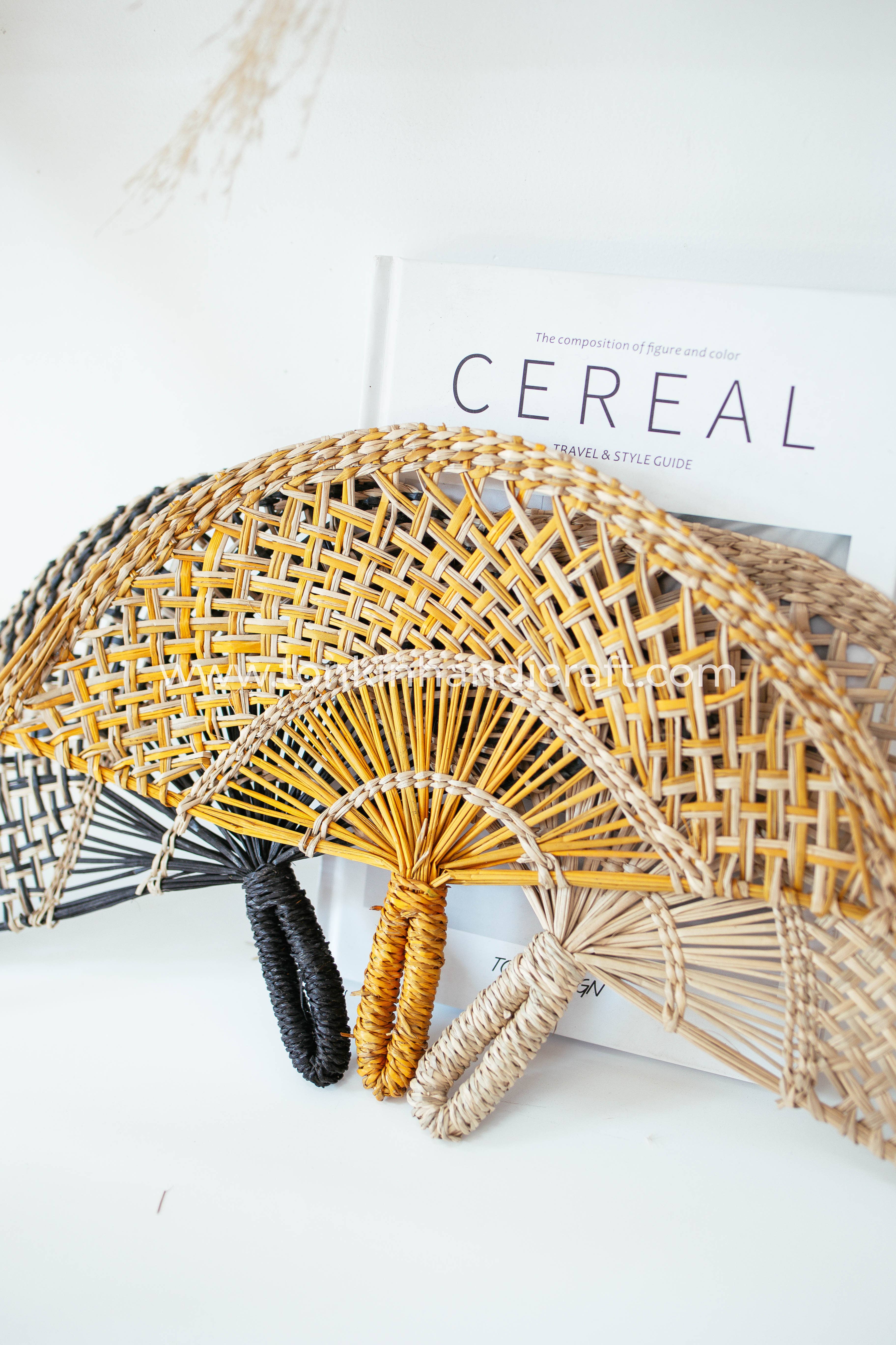 Tonkin Handicraft - Wholesale Wall Accent - Seagrass woven fans5