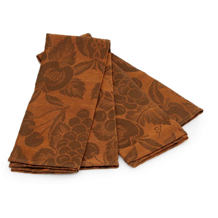 Artistica - Deruta of Italy - Wholesale Hand Towel - TESSITURE PARDI: Hand Towel SET OF 2 PCS Jacquard (100% Linen) RUST