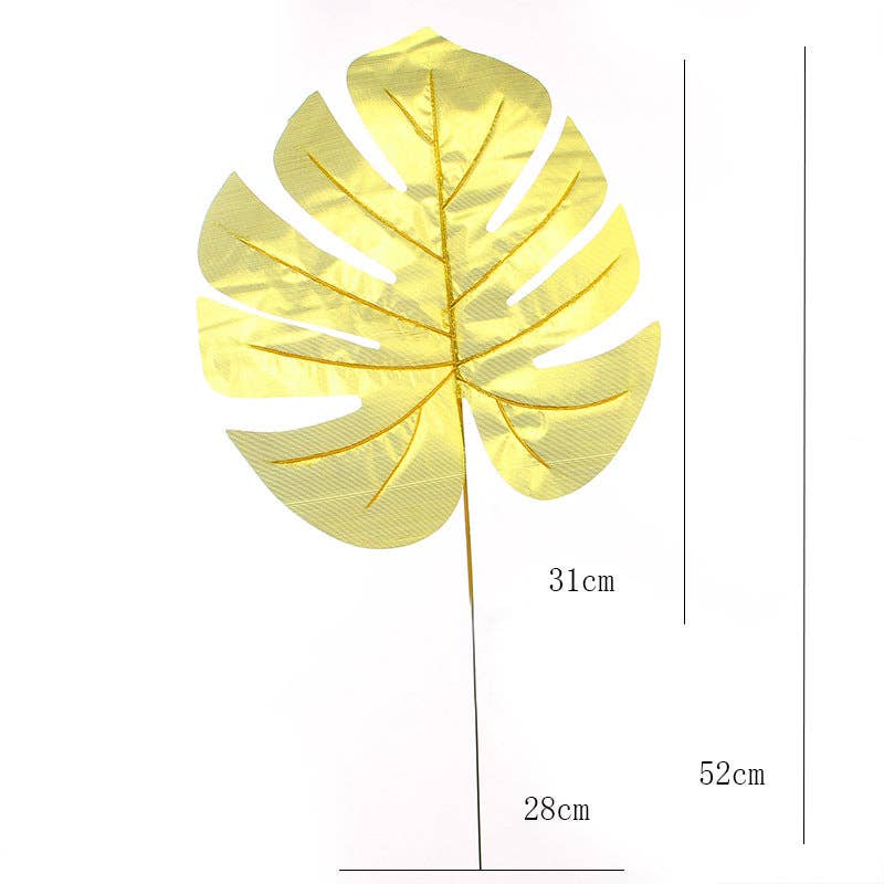 Your Party Box - Vente Décalcomanie – décorations de fête - Feuilles dorées - Ensemble de 118