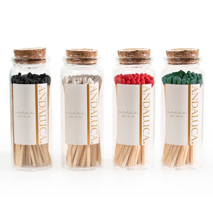 Andaluca - Wholesale Matches - Glass Jar of 60 Wooden Matches
