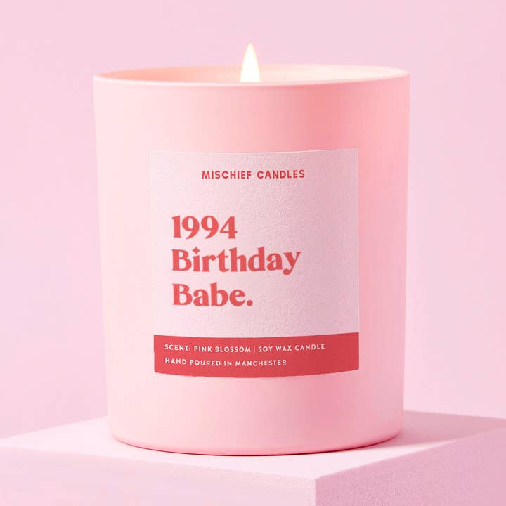 Mischief Candles - Vente Bougie en bocal - Bougie d'anniversaire amusante pour 30e anniversaire 1994 Birthday Babe2