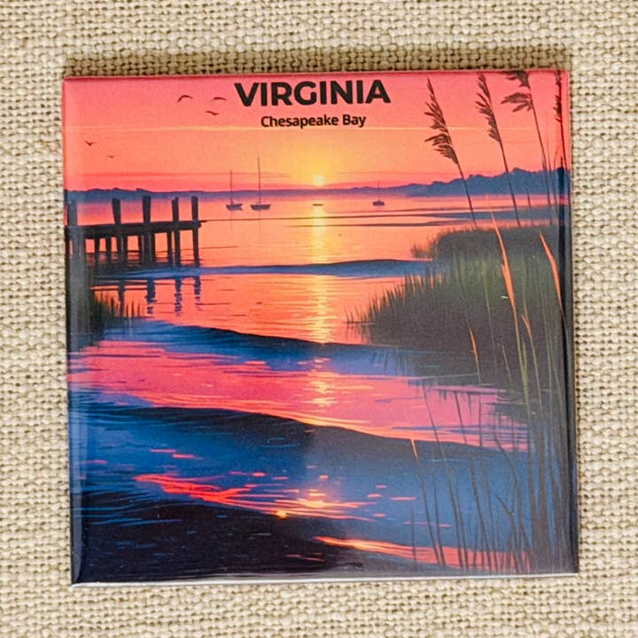 Virginia State Magnet - Chesapeake Bay for wholesale by Cozy Print