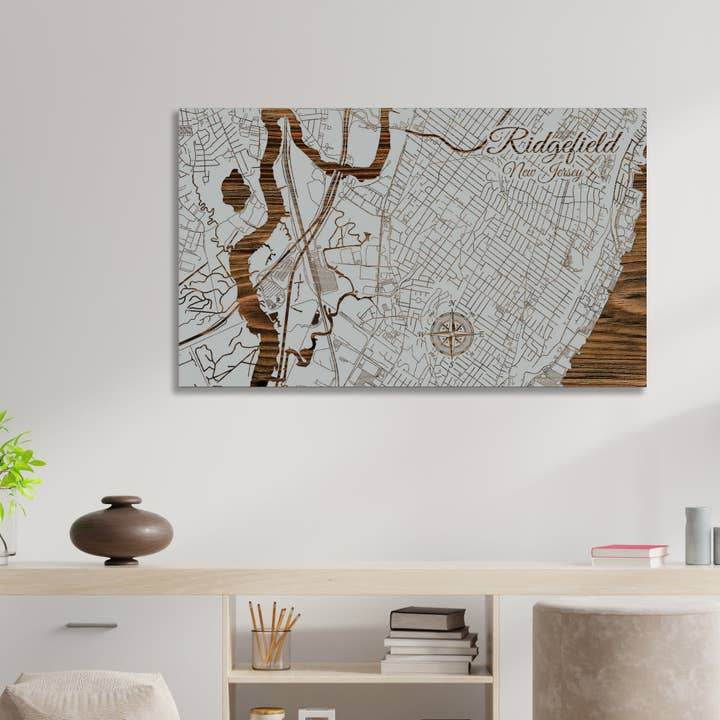 New Jersey : Plan des rues de Ridgefield pour la vente par Fire & Pine