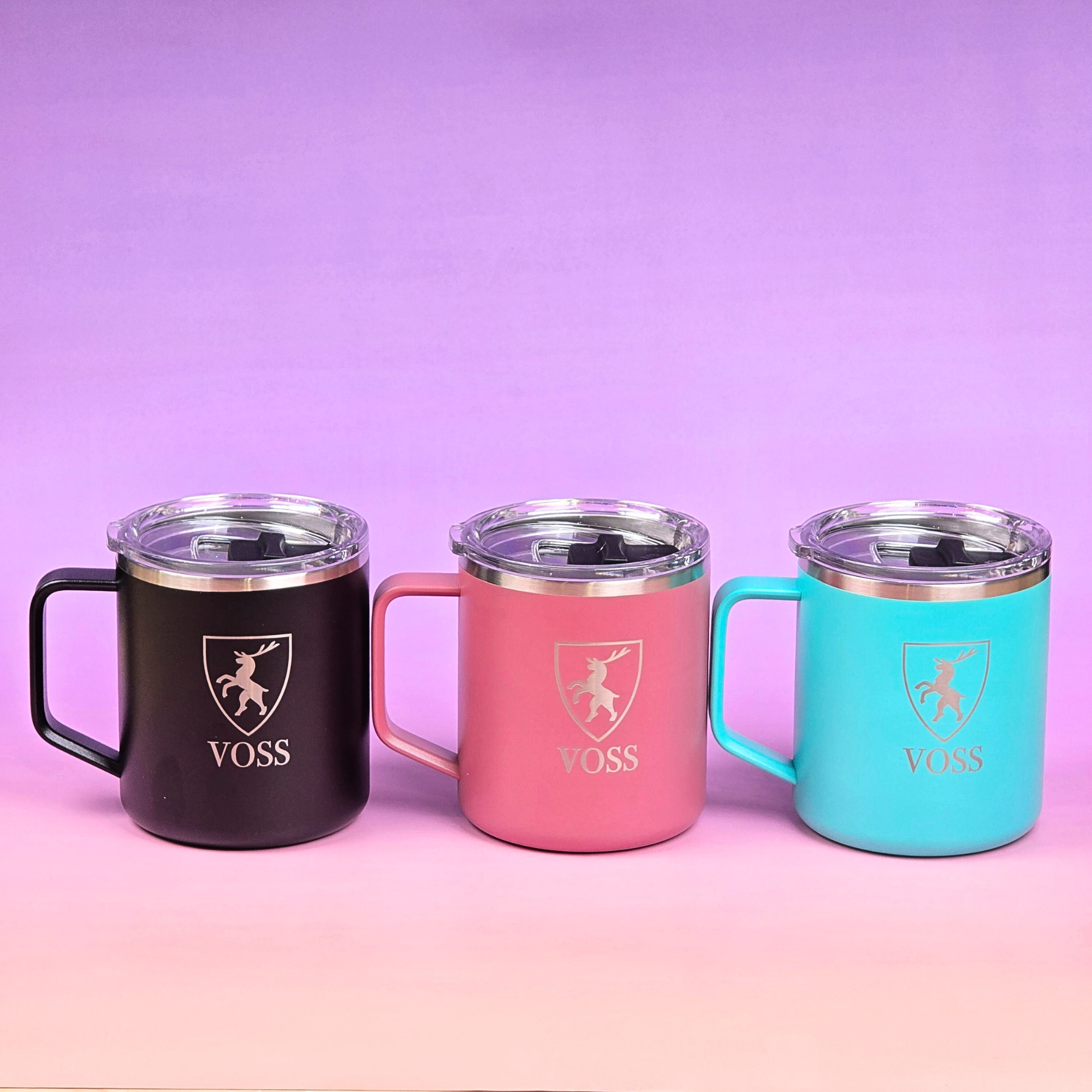 LAMOSE - Wholesale Insulated Mug/Tumbler - Custom Logo Insulated Mug w/ Leakproof Lid and Wide Handle 13