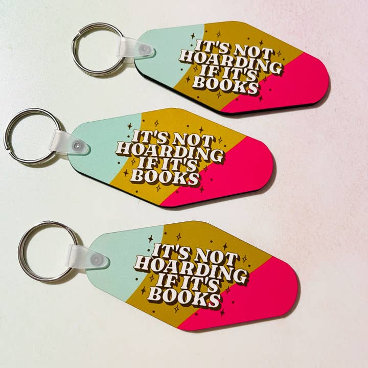 Sonny Rising - Wholesale Keychain - Unisex - Motel Style Keychain, It's Not Hoarding If It's Books