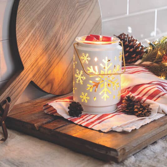 Candle Warmers Etc. Duftlampen & Kerzen - Vente Chauffe-cire - Lampe à parfum CANDLE WARMERS® SNOWFLAKE Edison blanche électrique 2