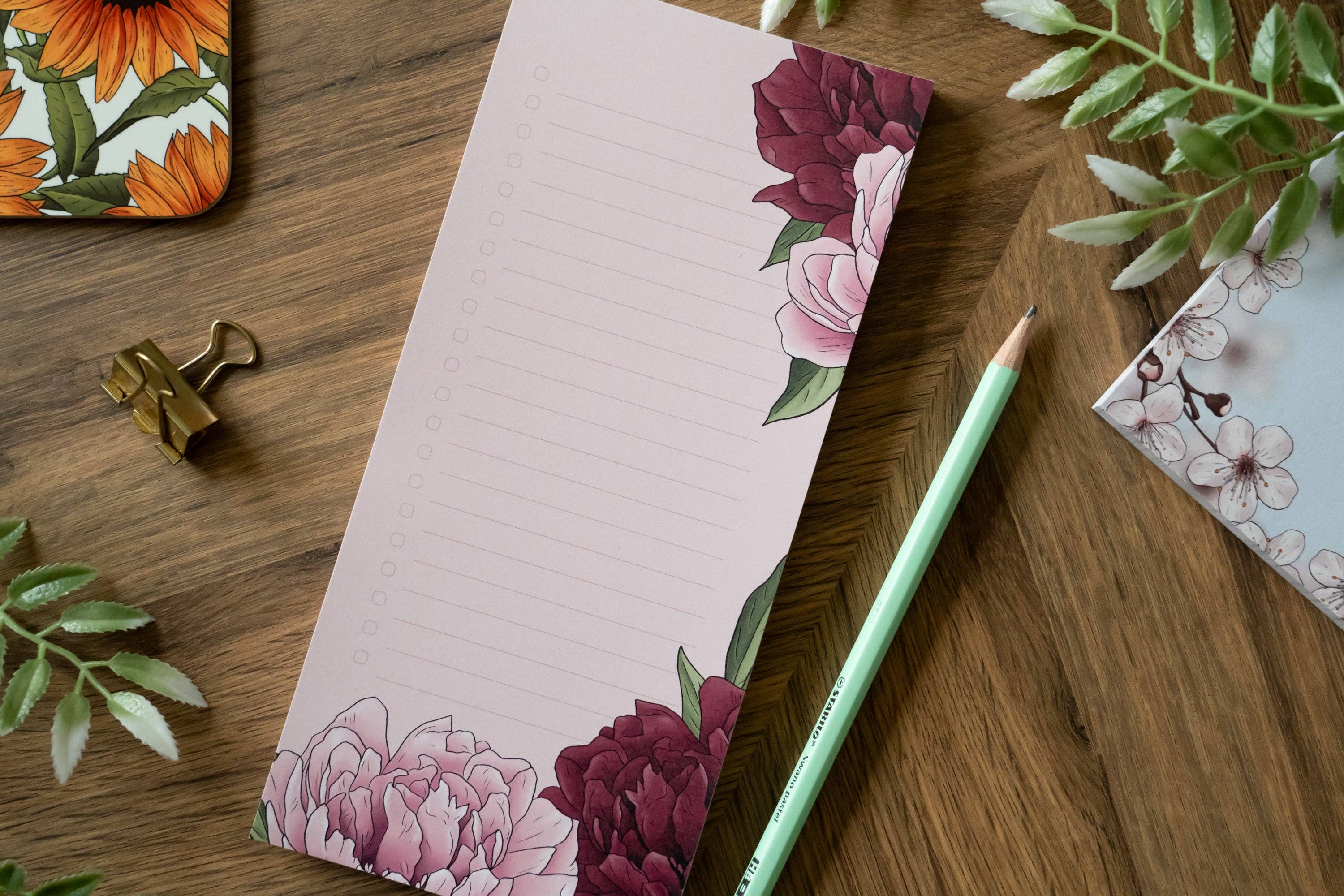 Hayley Jade Design Studio - Wholesale Notepad - Peony To Do List Pad4