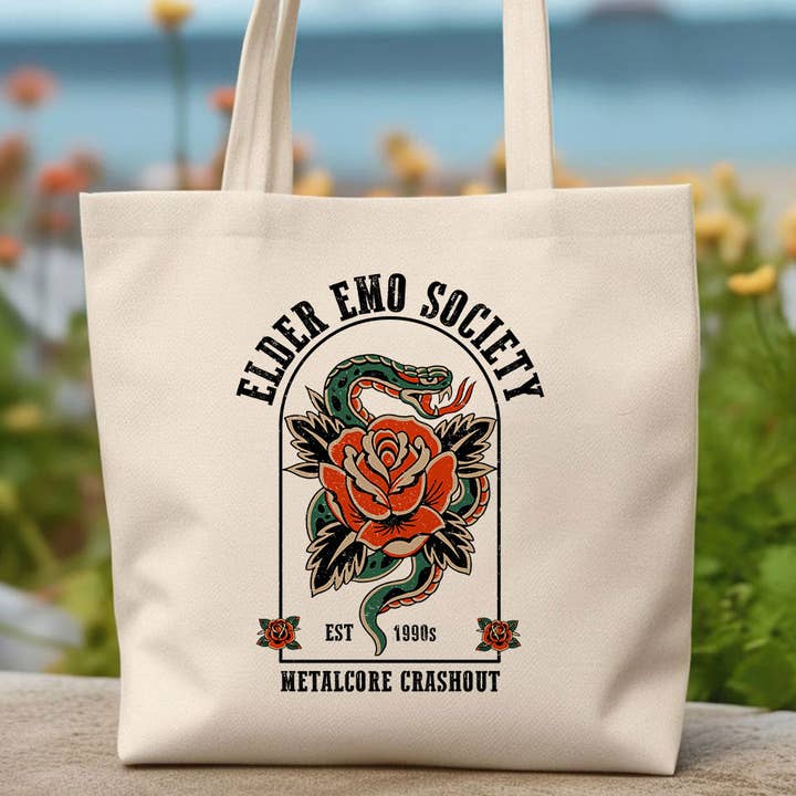 Sister Ray - Wholesale Tote Bag - Unisex - Elder Emo Society Funny Metalcore Punk Canvas Tote Bag0
