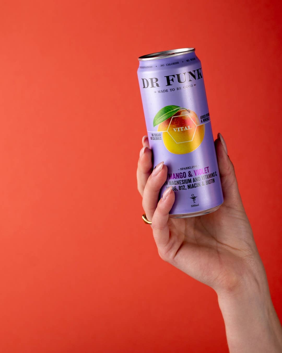 Dr Funk – wholesale Sparkling water – Mango with Magnesium and 6 essential nutrients 12 Pack5