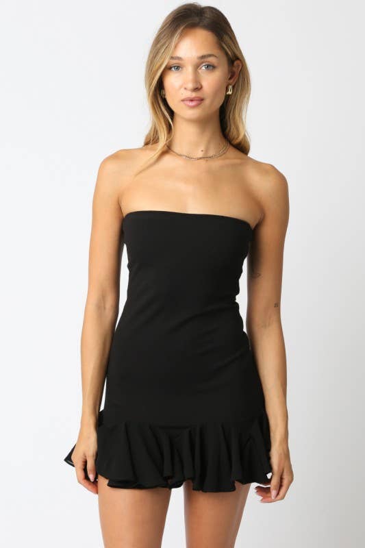 Olivaceous - Wholesale Jurk - Dames - Emilie Ruffle Jurk0