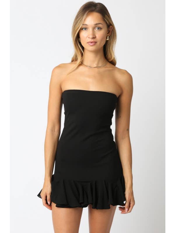 Olivaceous – wholesale Klänning - Dam – Emilie volangklänning