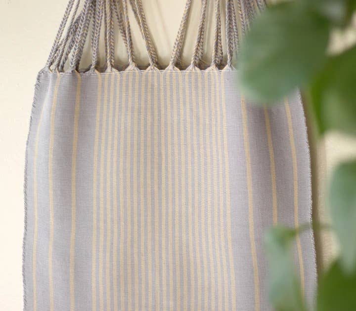 LUZ Collection – wholesale Tote bag – Women's – Las Rayas Tote, Hand Woven in Chiapas - Eggshell1