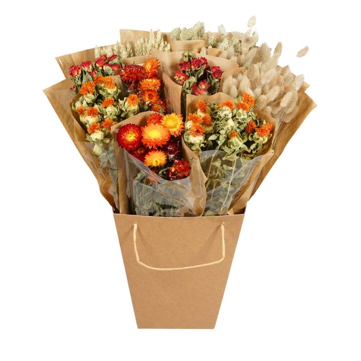 Dried Flowers Mono Mix - Orange for wholesale by Wildflowers by Floriette