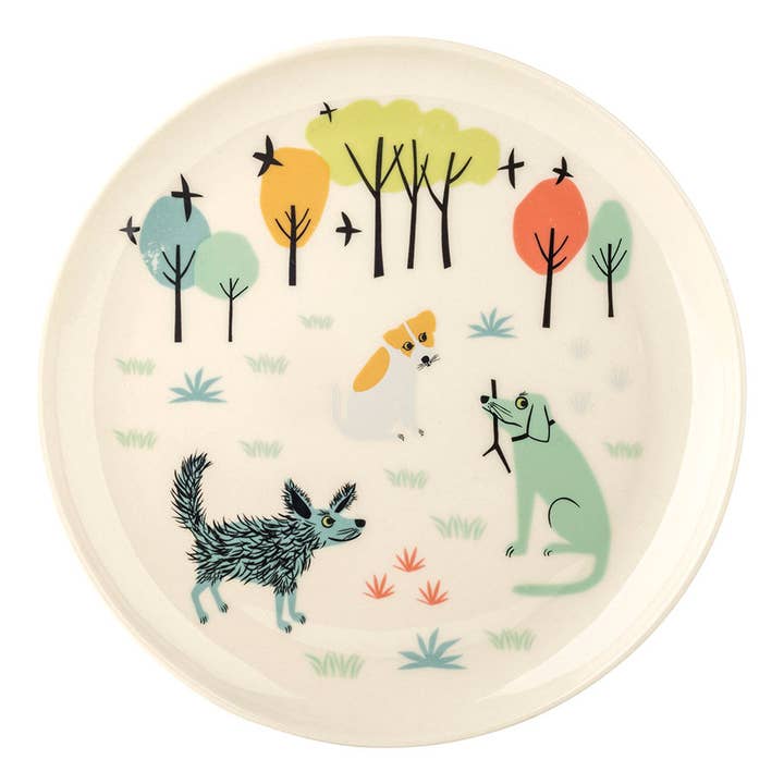 Handmade ceramic Dog Side Plate 2 for wholesale by Hannah Turner Ltd
