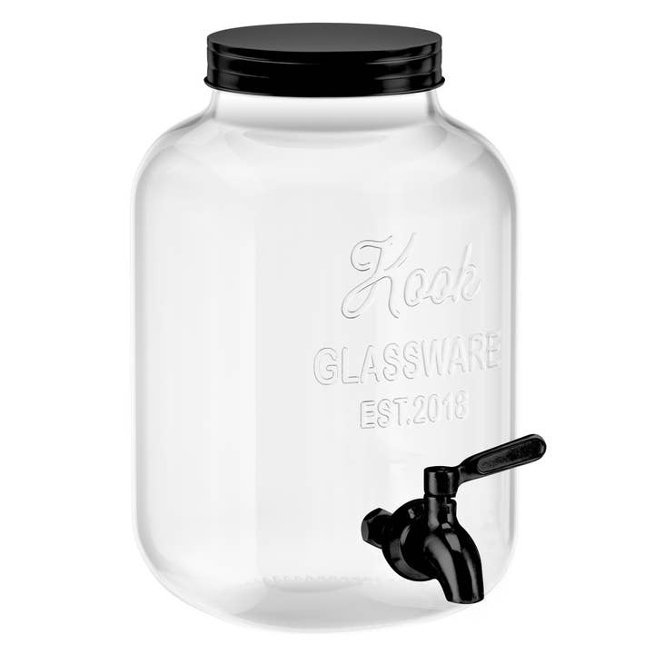 Kook - Wholesale Drink Dispenser - Kook Glass Drink Dispenser with Stainless Steel Spigot 1 Gal5