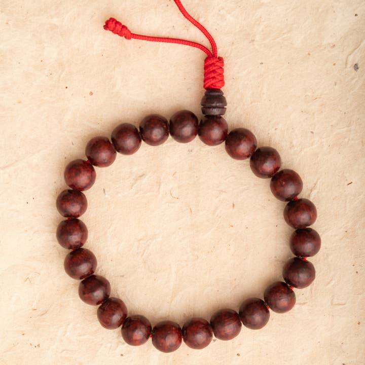 Pulsera de madera de rosa para venta al por mayor de Singing Bowl Shop