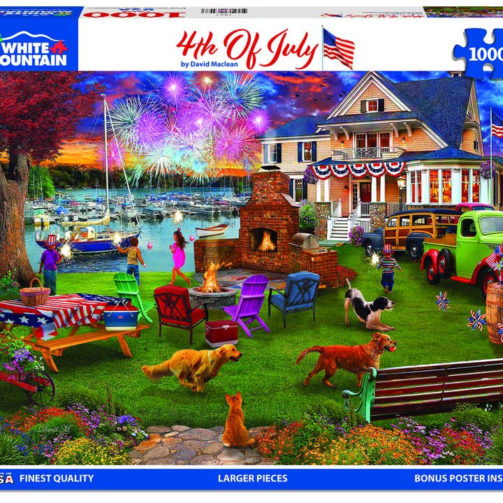 White Mountain Puzzles - Wholesale Puzzle - Adult - 4th Of July (1881pz) - 1000 Piece Jigsaw Puzzle