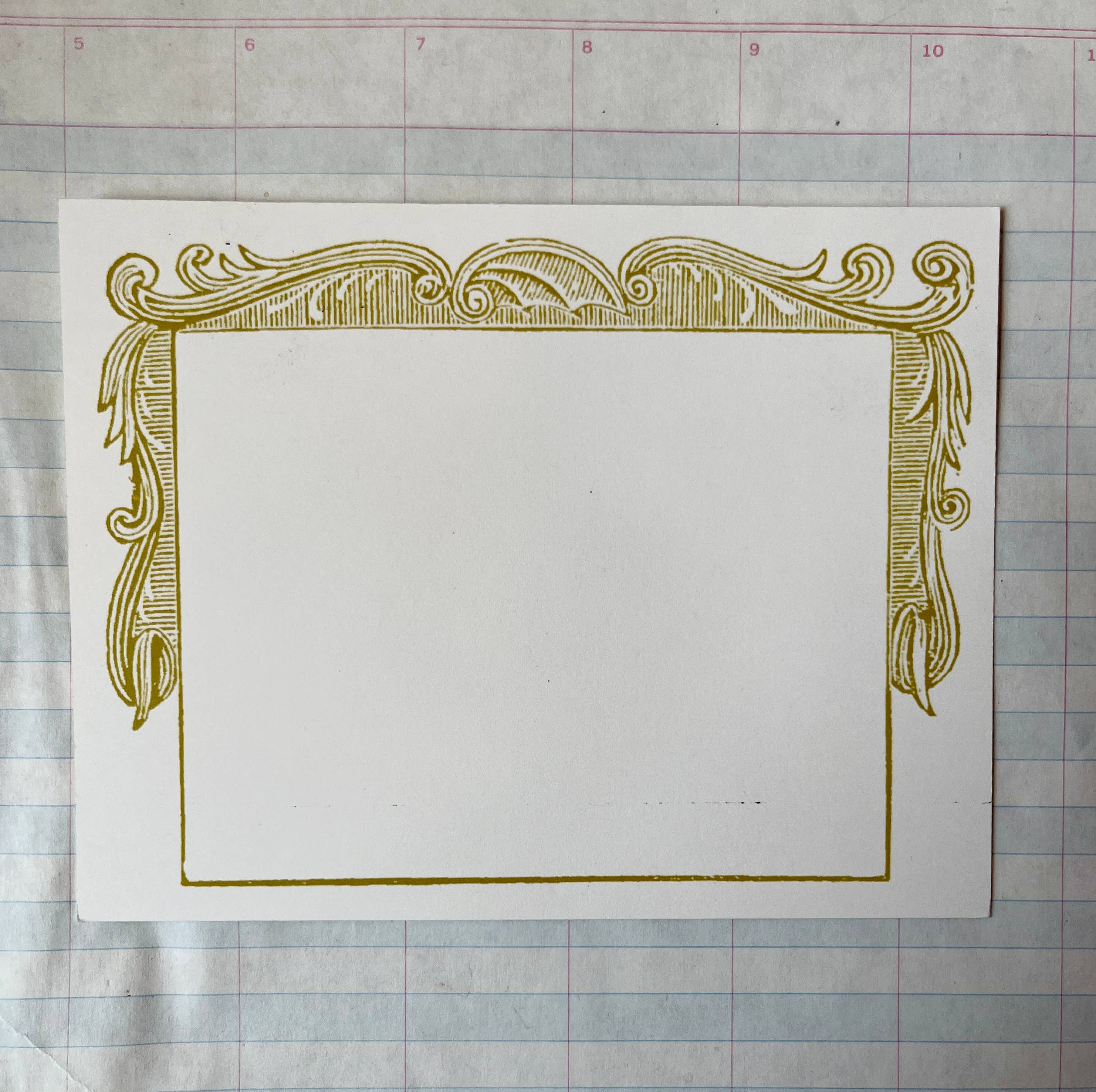 Parcel - Wholesale Stationery/Notecard Set - Printers Specimen Frames II Gold3