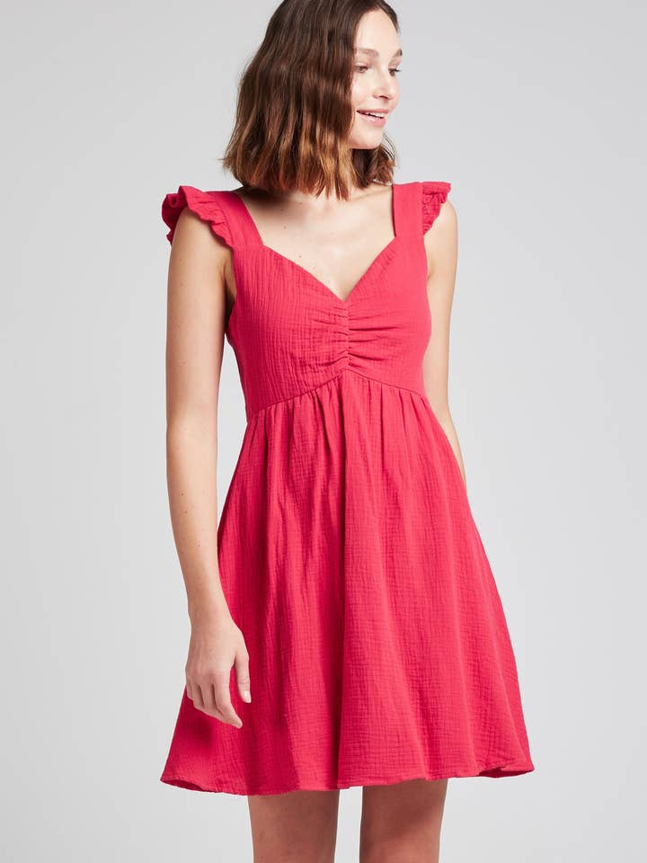 Andy & Lucy - Wholesale Dress - Women's - LILYAN - Ruffled cotton gauze dress10