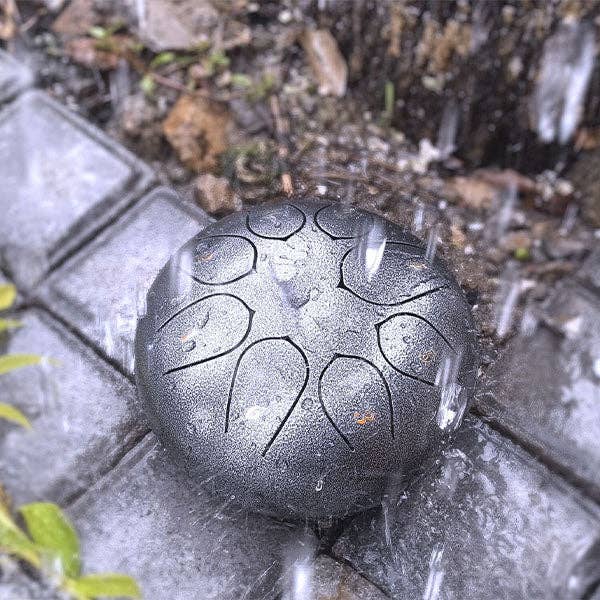 Showcase - Wholesale Meditation Supplies - TranquilTones 6" Garden Rain Drum in Matte Black6