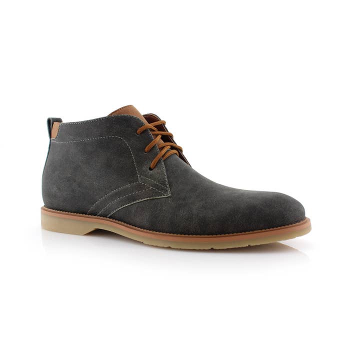 Grey Marvin Vegan Men's Chukka Boots with Memory Foam Insoles for wholesale on Faire