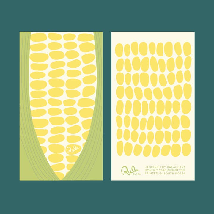 Grãos de milho, conjunto de 10 mini cartões de agradecimento | Mini Card por atacado de RalaClara