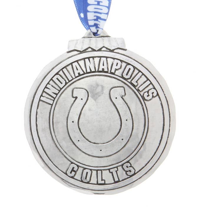 NFL Indianapolis Colts Classic Round Aluminum Ornament for wholesale by Wendell August