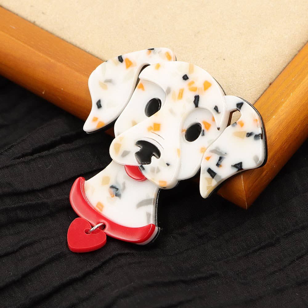 Ole – alfinete de lapela por atacado – Broche de Acrílico com Forma de Cão Dálmata5